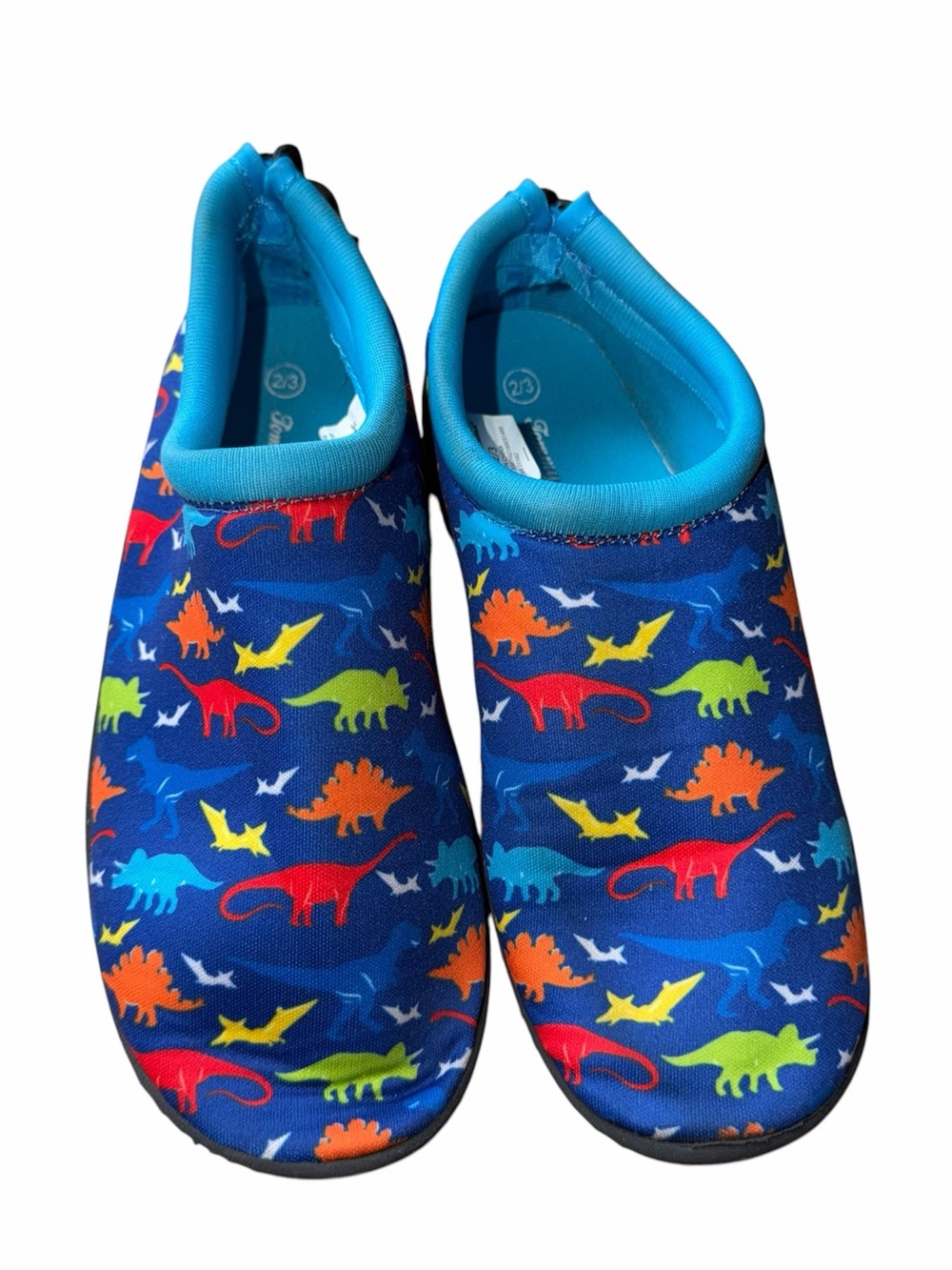 Tommy Bahama Kids Blue Dinosaur Water Shoes Water Socks Size 2/3